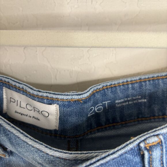 Pilcro Kenna Mid Rise Heritage Barrel Jeans Heart - Picture 2 of 8